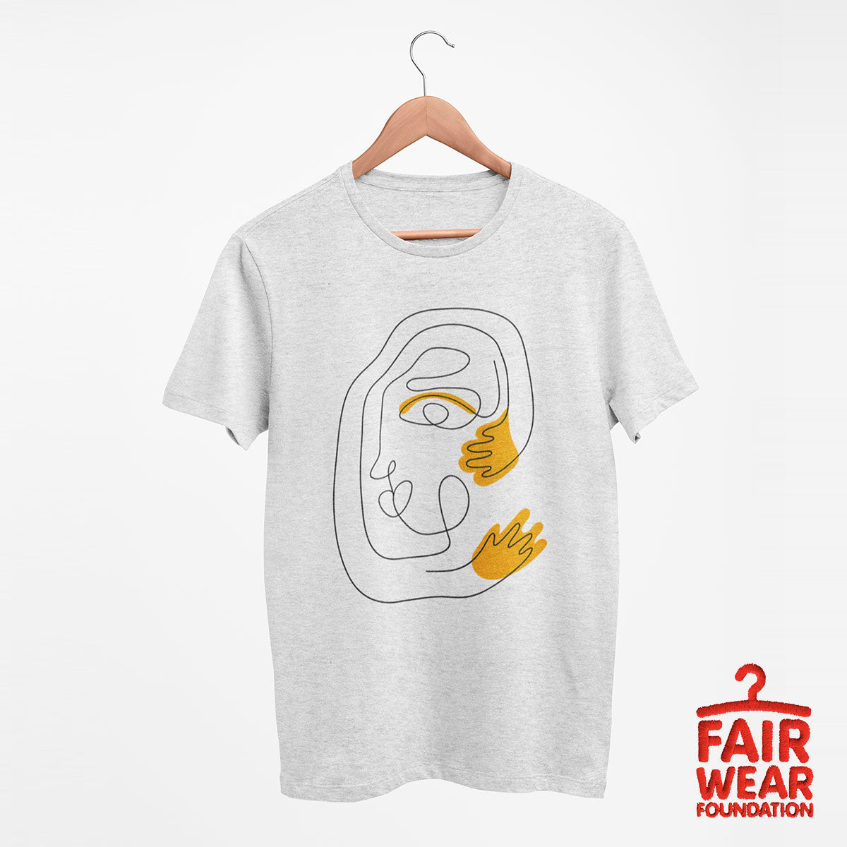 Old-Skool One Line Drawing Abstract Face Three - Kuzi Tees
