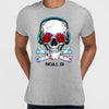 Skull DJ  Flowers and Headphones T-shirts with an Attitude For men and women - Kuzi Tees