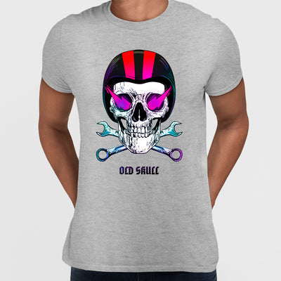 Old Skull Biker Helmet Harley T-shirts with an Attitude For men and women - Kuzi Tees