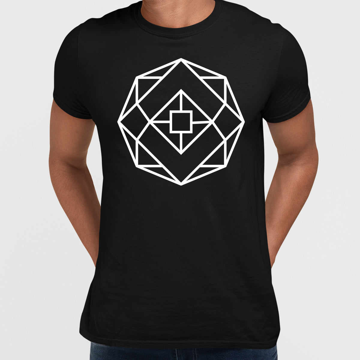Modern Geometric Elements - Line Dots & Shapes Printed t-shirts Unisex Sample 21 - Kuzi Tees