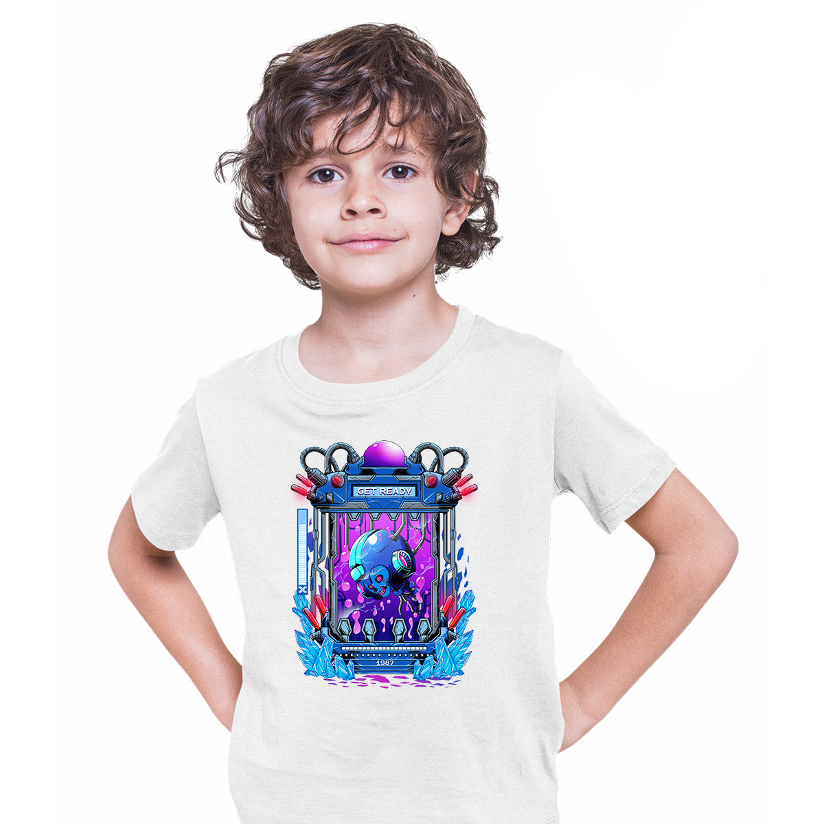 Mega Man Rockman Kids White T-shirt