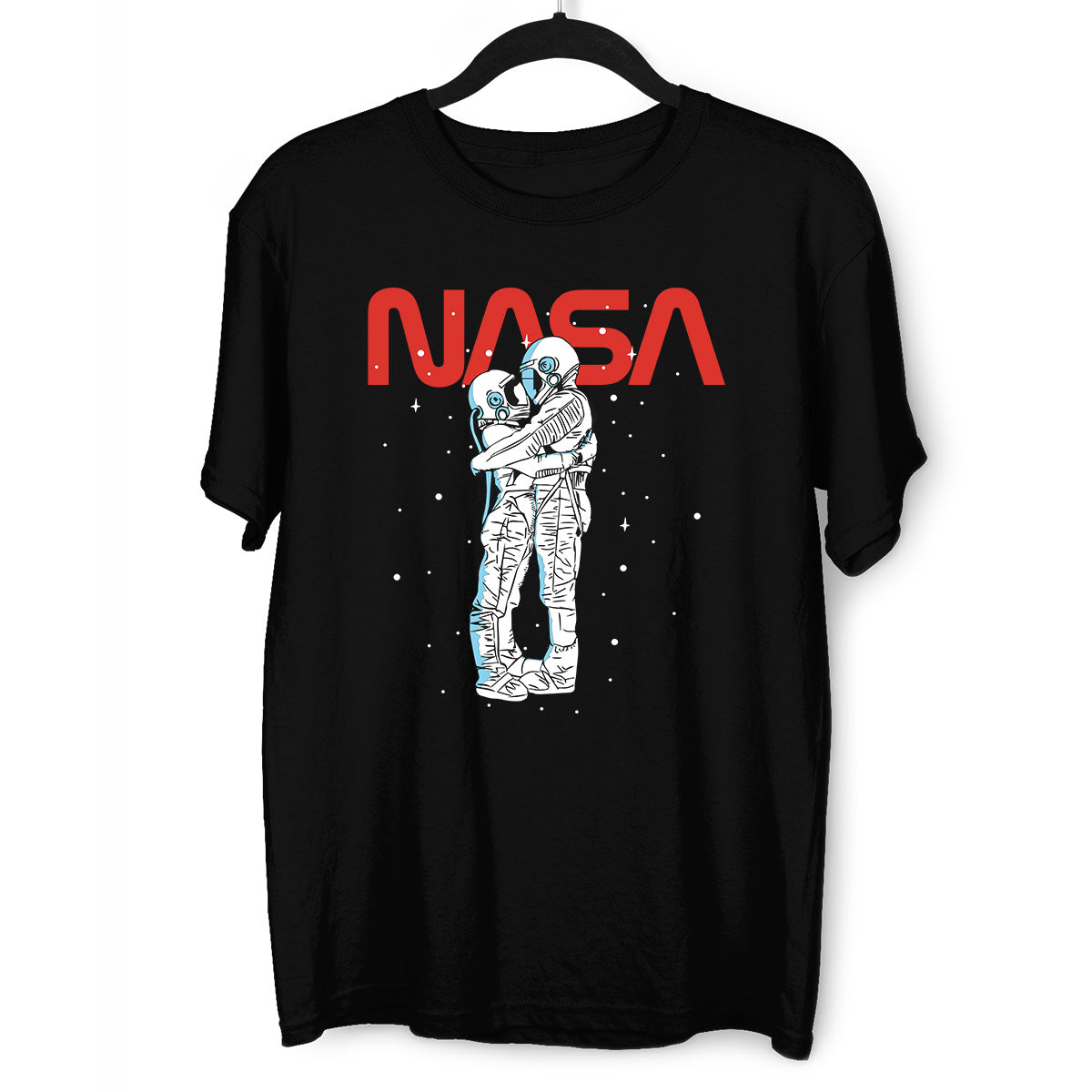 NASA Imagine Love Is In The Air Astronauts Floating in the Space T-Shirt - Kuzi Tees