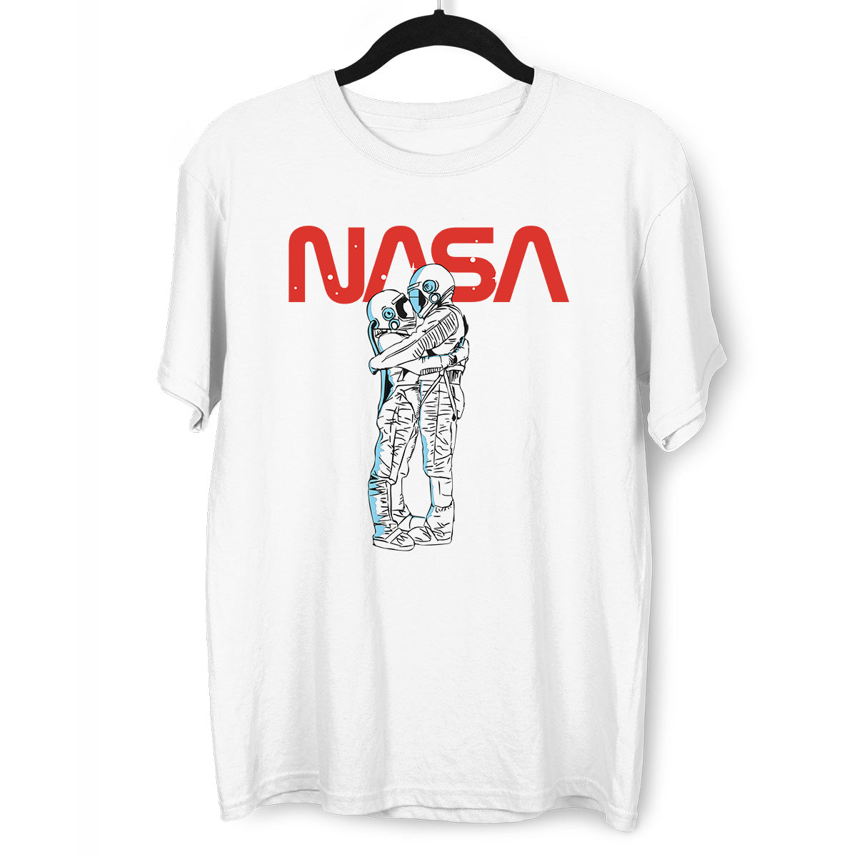 NASA Imagine Love Is In The Air Astronauts Floating in the Space T-Shirt - Kuzi Tees