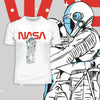 NASA Imagine Love Is In The Air Astronauts Floating in the Space T-Shirt - Kuzi Tees