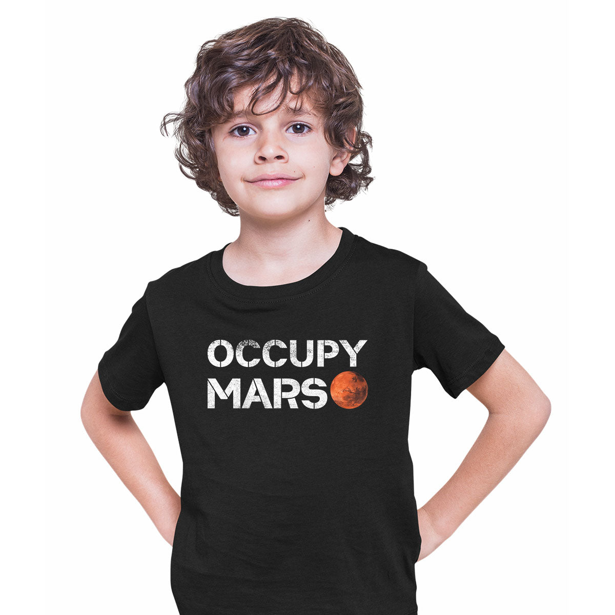 Occupy Mars Slogan Red Planet Landing 2021 Nasa perseverance T-shirt for Kids - Kuzi Tees